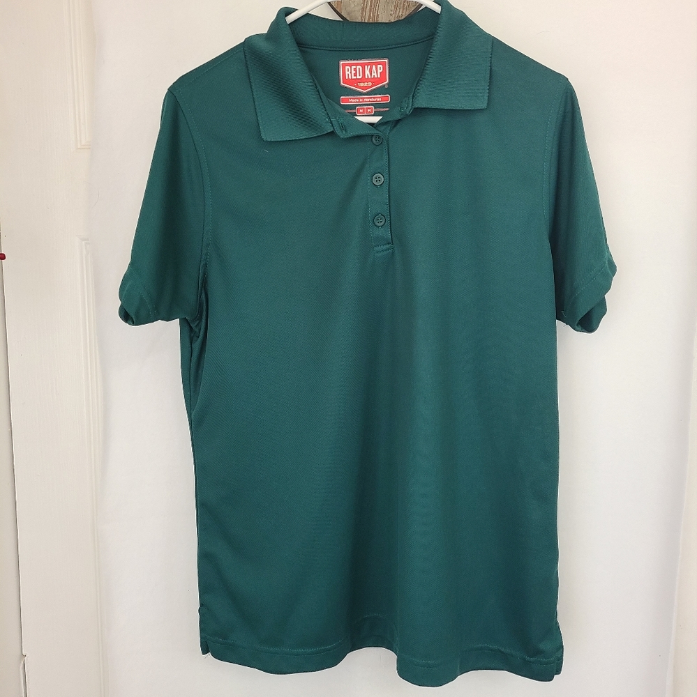 (739) Red Kap Men's Classic Short Sleeve Polo Shirt, Size: Medium Color: Green